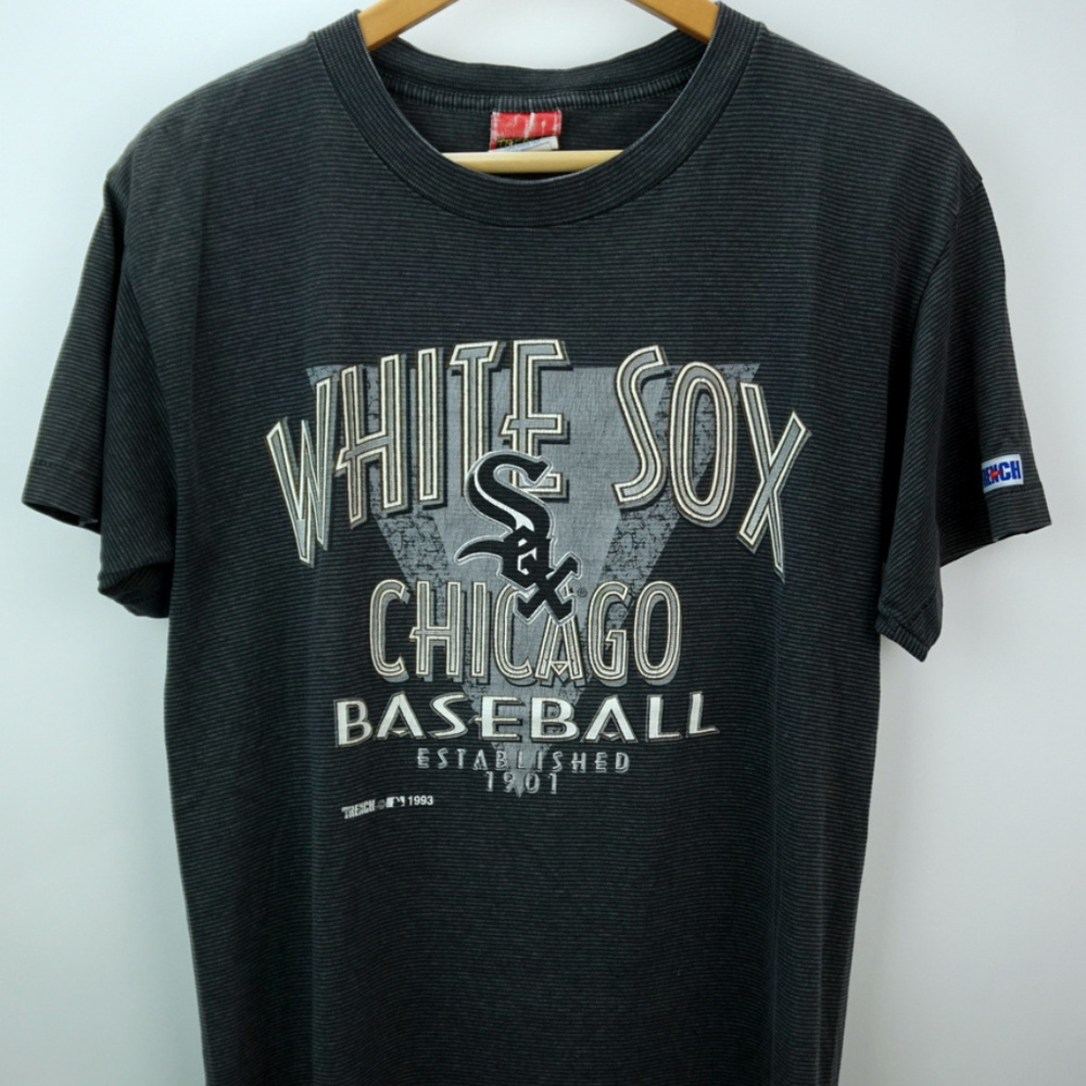 VTG MLB Chicago White Sox Trench T-Shirt Striped